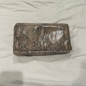 Faux Snake Skin Clutch Purse